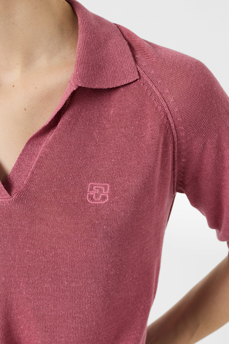 LOULA - Розовая рубашка-поло из трикотажа