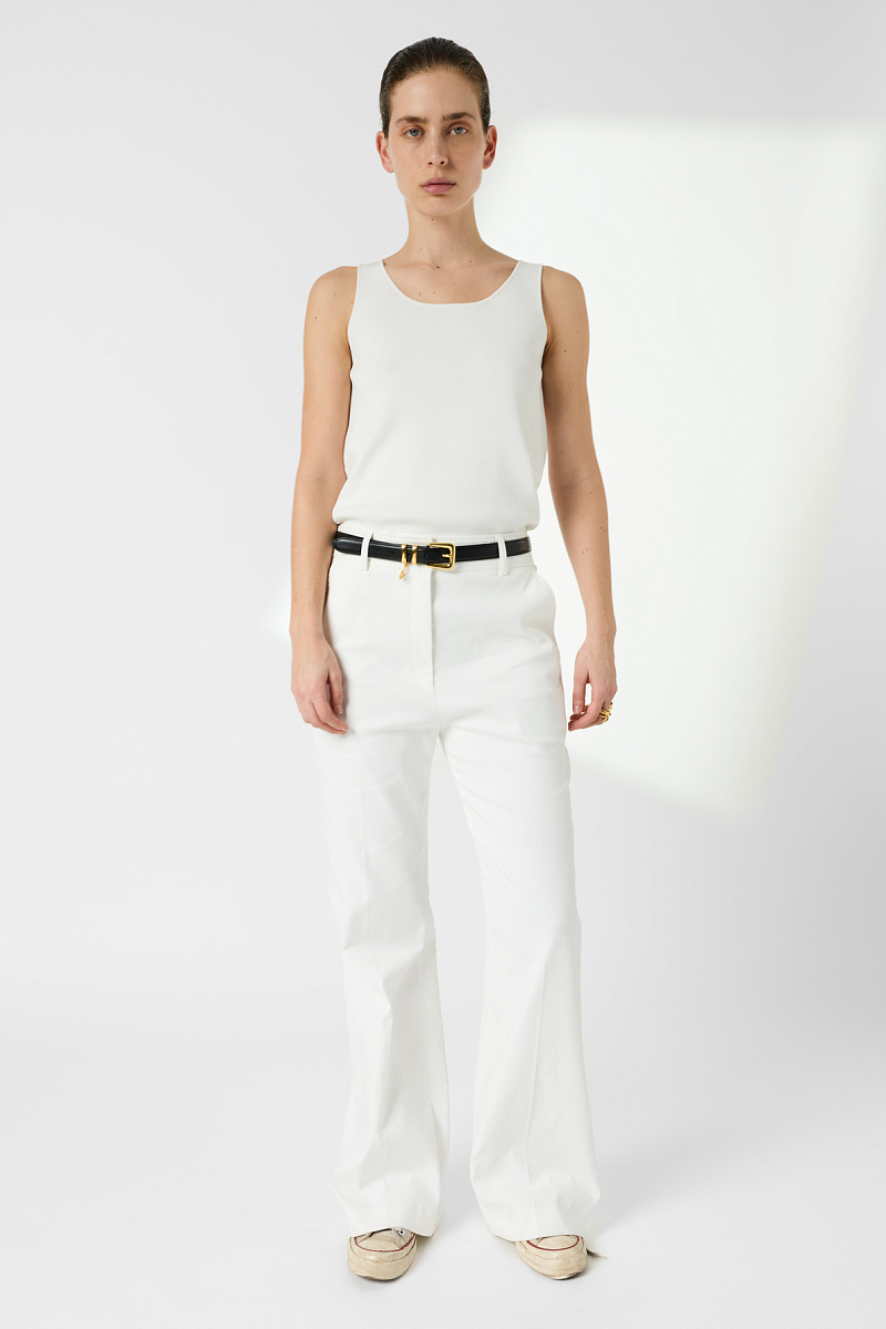AUDEA - Белые брюки-клеш из хлопка