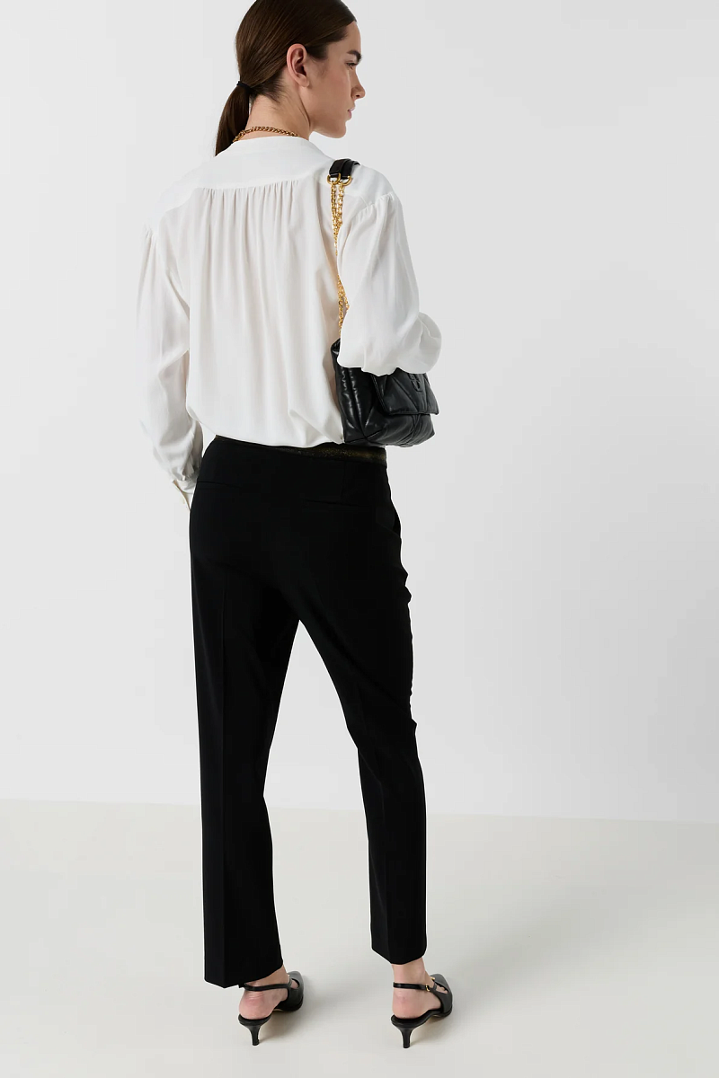 CEZANNE - Белая свободная блуза с тунисским воротником