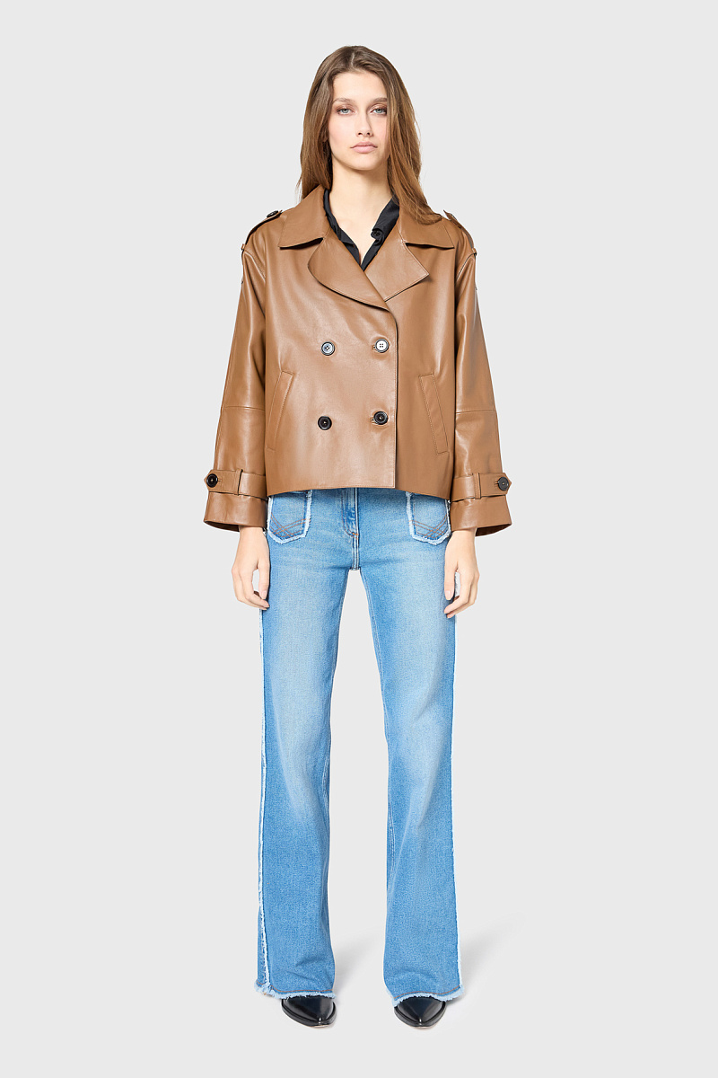 RACHEL - Двубортная кожаная куртка RACHEL - Двубортная кожаная куртка