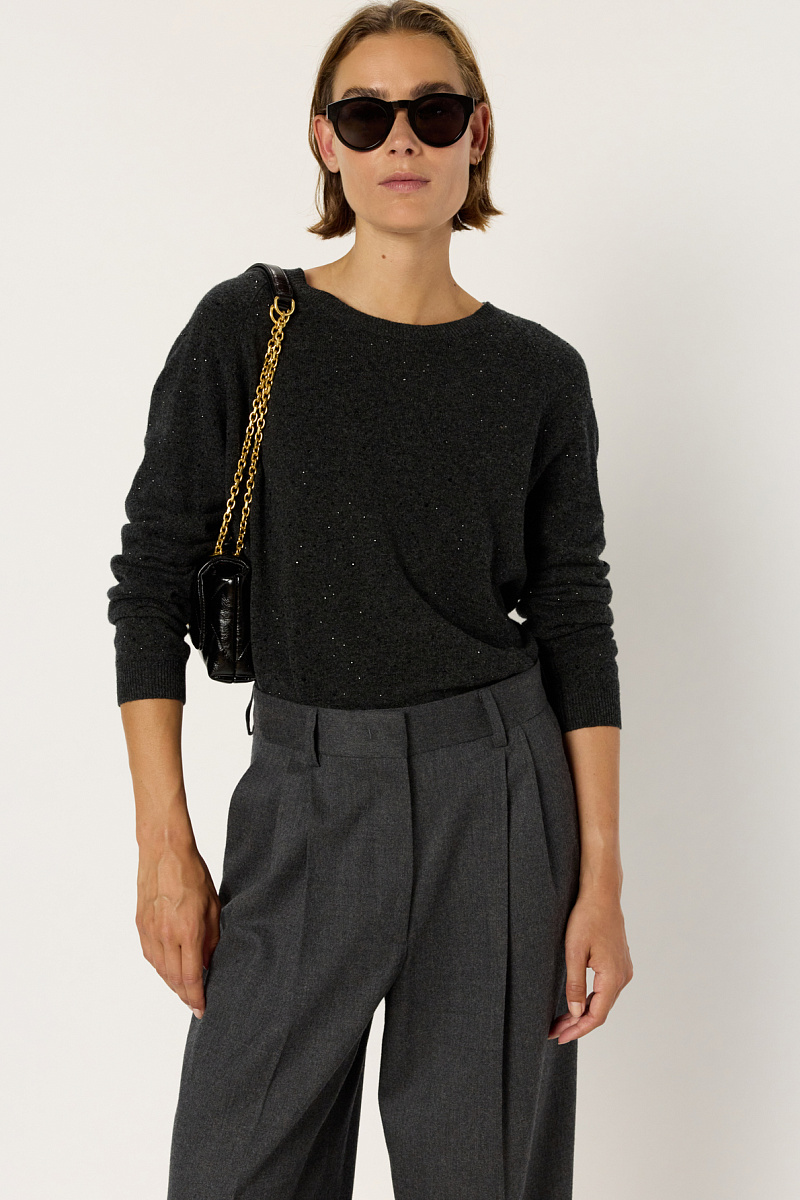 EUGENIA - Джемпер из 100% шерсти со стразами