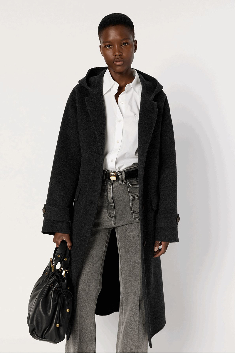 MARIAM - Пальто из 100% шерсти с капюшоном