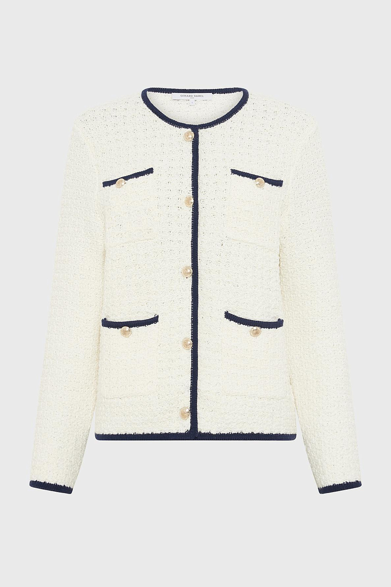 Кардиган из хлопка с золотистыми пуговицами