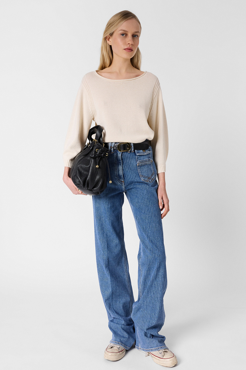 LIONA - Свитер из смеси хлопка и льна в цвете экрю