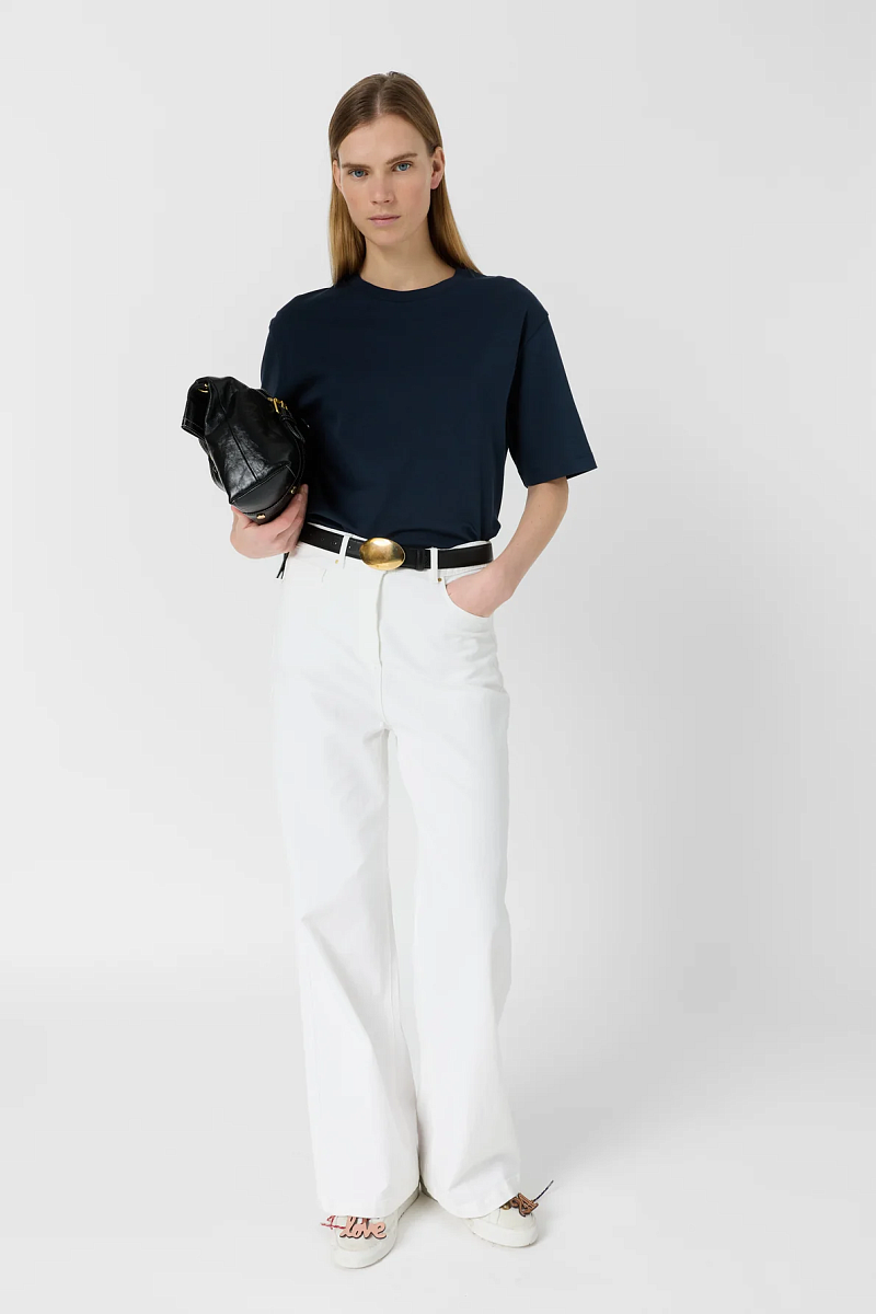 MAYAE - Синяя футболка из хлопка