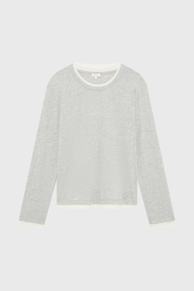 HALIMA - Джемпер с двойными контрастными краями