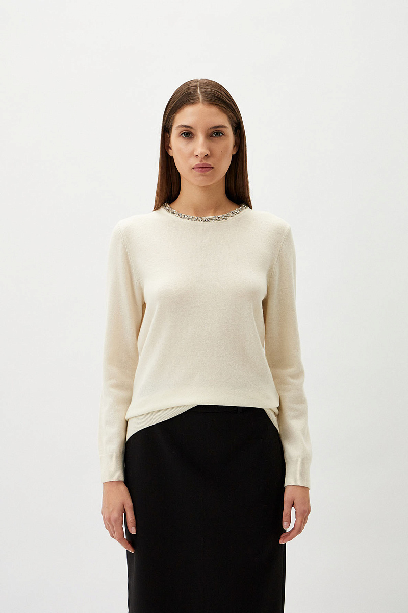 JOCELYNE - Джемпер со стразами из шерсти