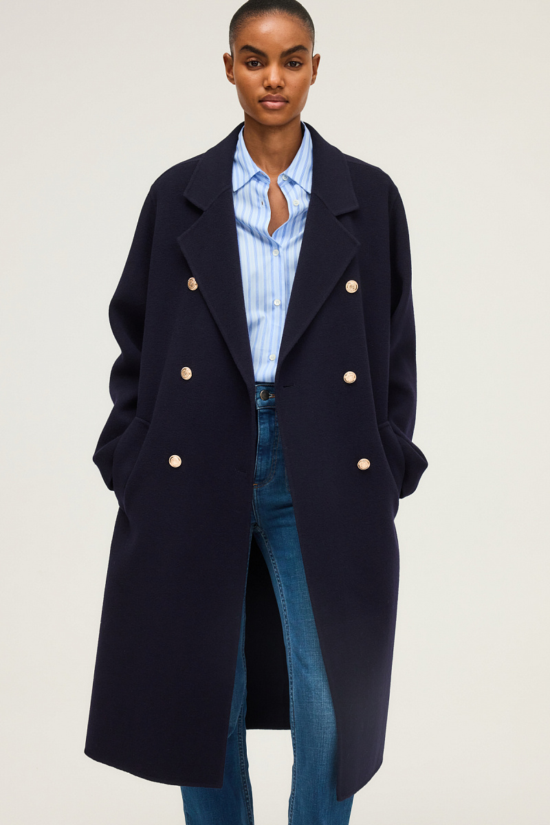 MARISOL - Длинное пальто с золотистыми пуговицами