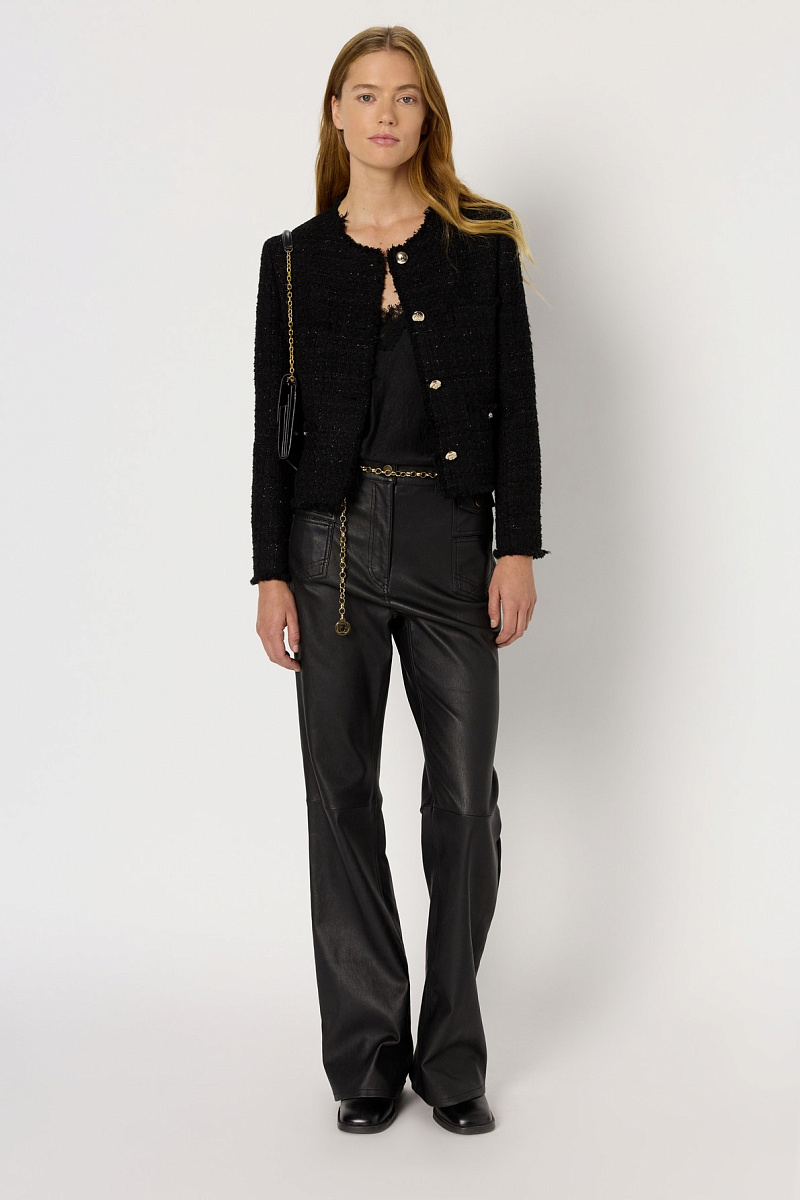 NESSA - Жакет из однотонного твида с люрексом