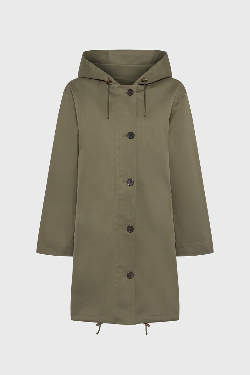 JANAYA - Хлопковая парка с капюшоном в цвете хаки