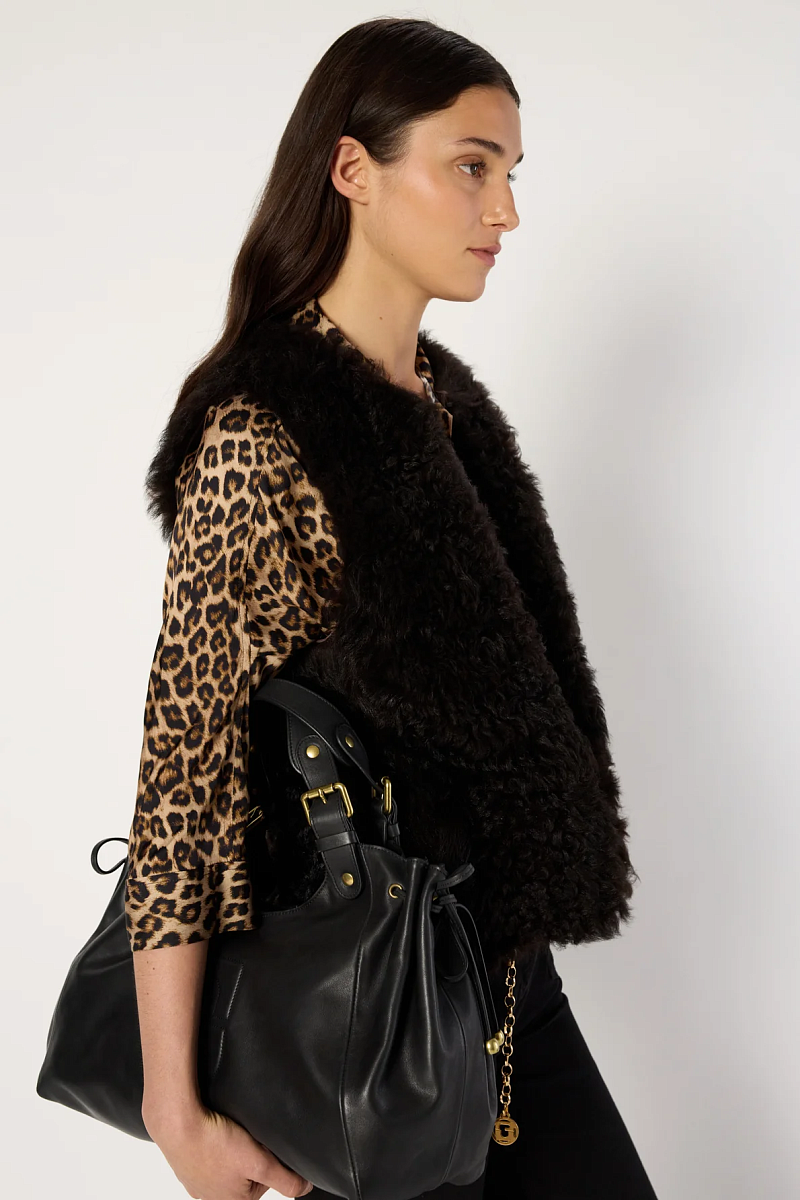 MAELLE - Куртка без рукавов из овчины