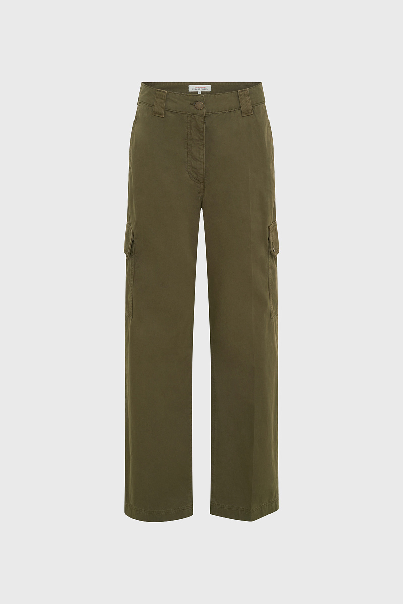 AMAELLE - Брюки из хлопоковой ткани в стиле милитари