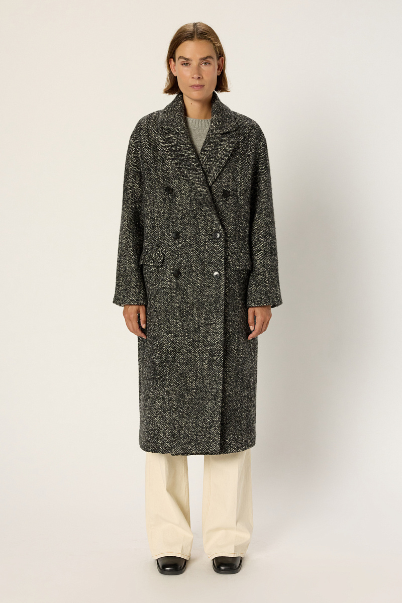 MOLY - Двубортное классическое пальто с шерстью