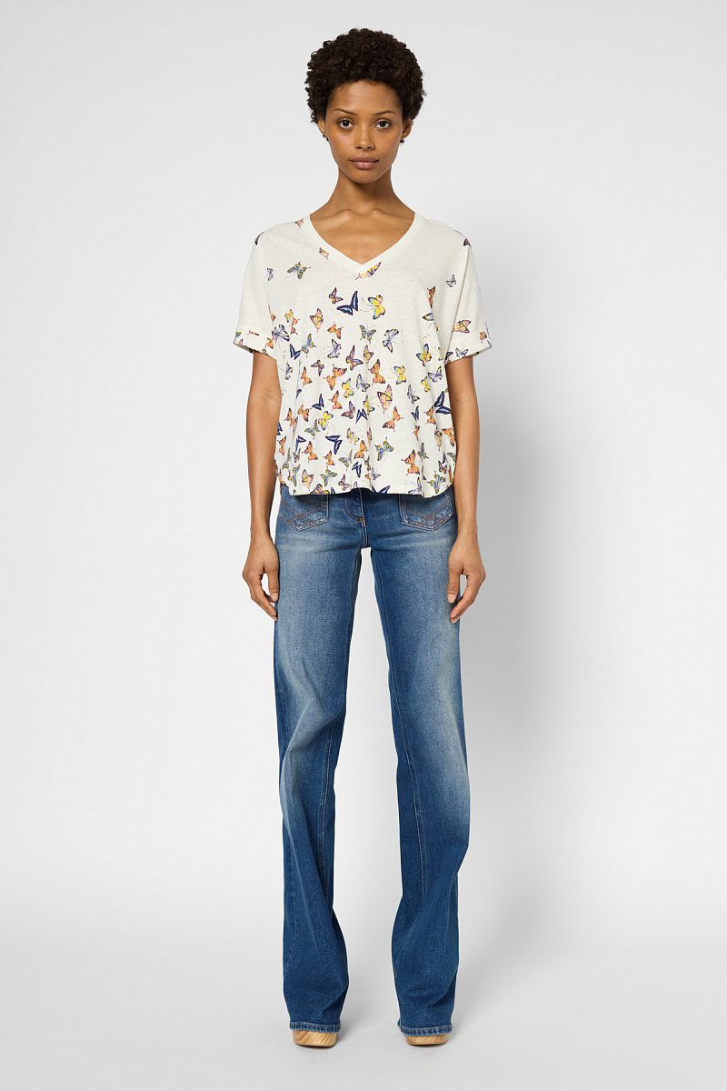 GIUSI - Футболка с принтом в виде бабочек