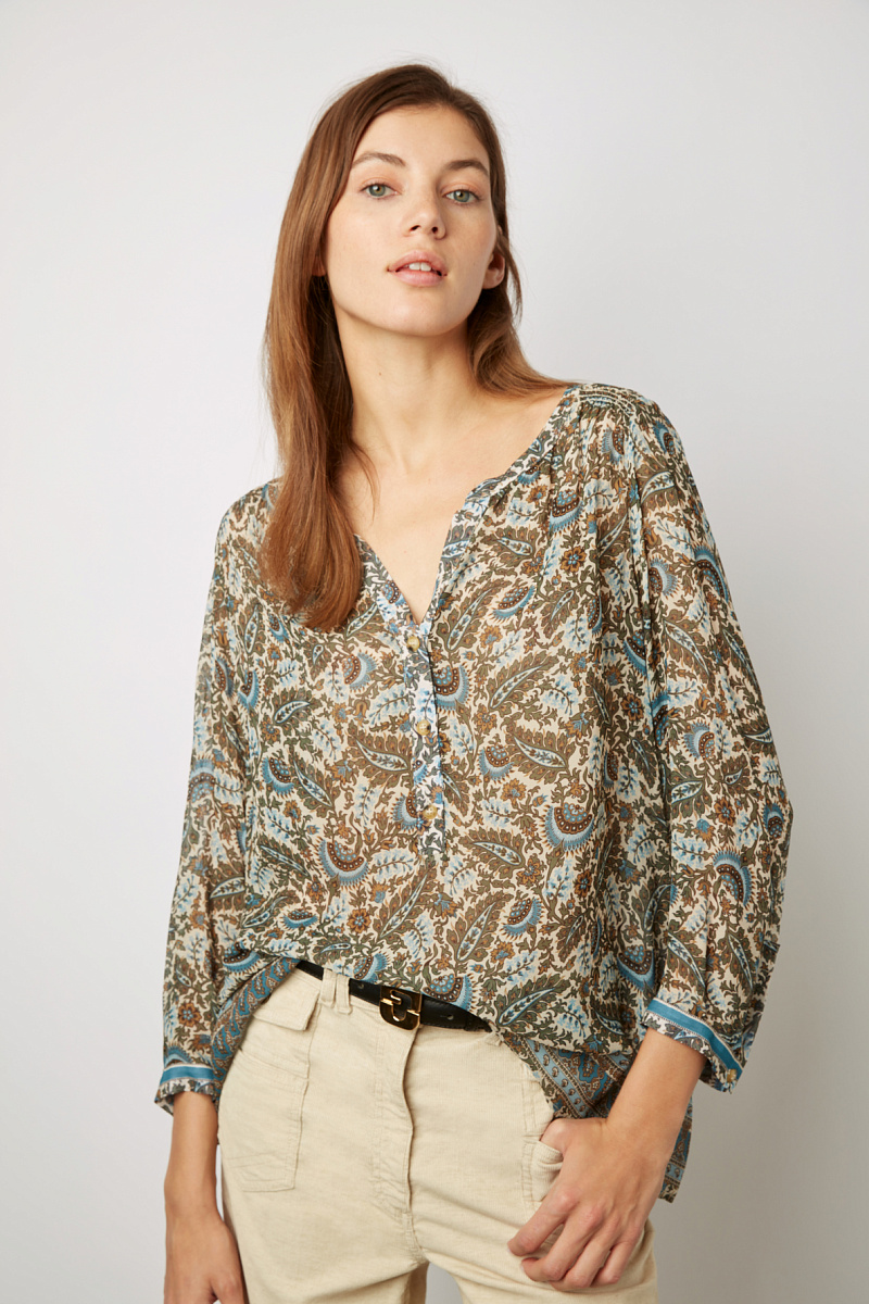 CHANTAL - Блуза с растительным принтом