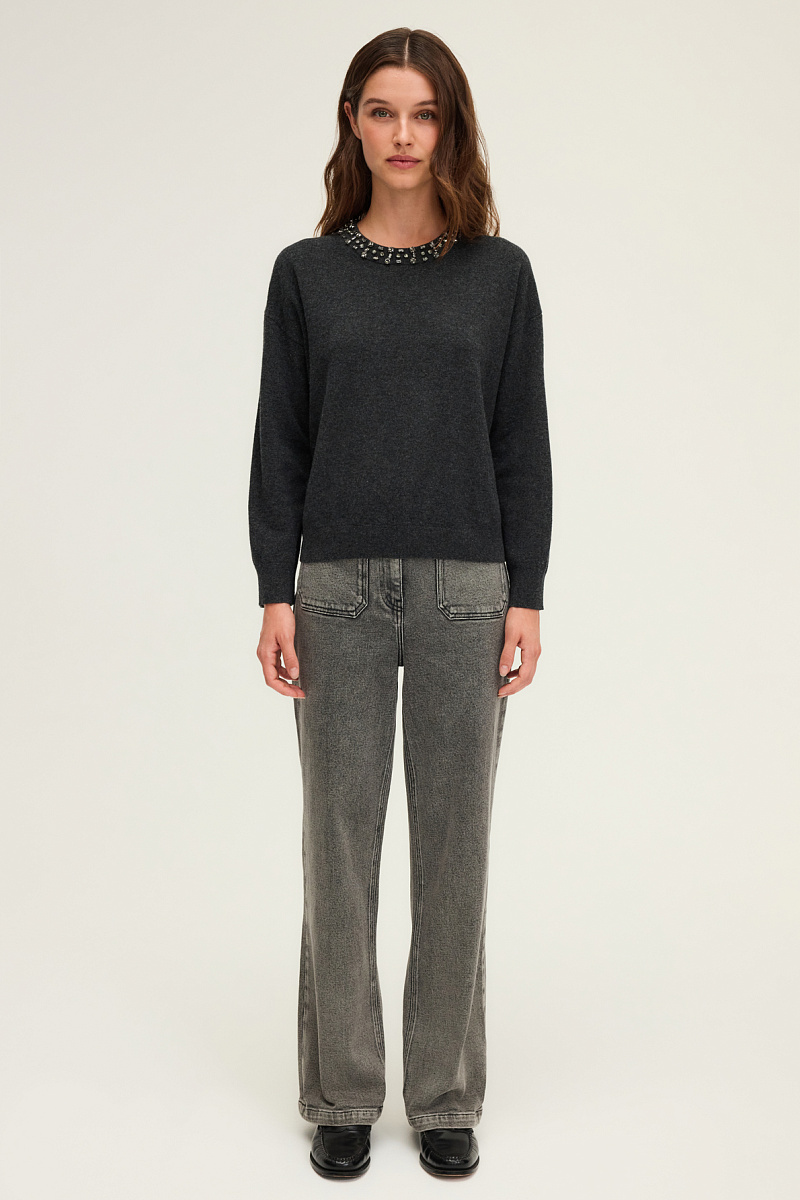 EDIA - Джемпер из 100% шерсти со стразами