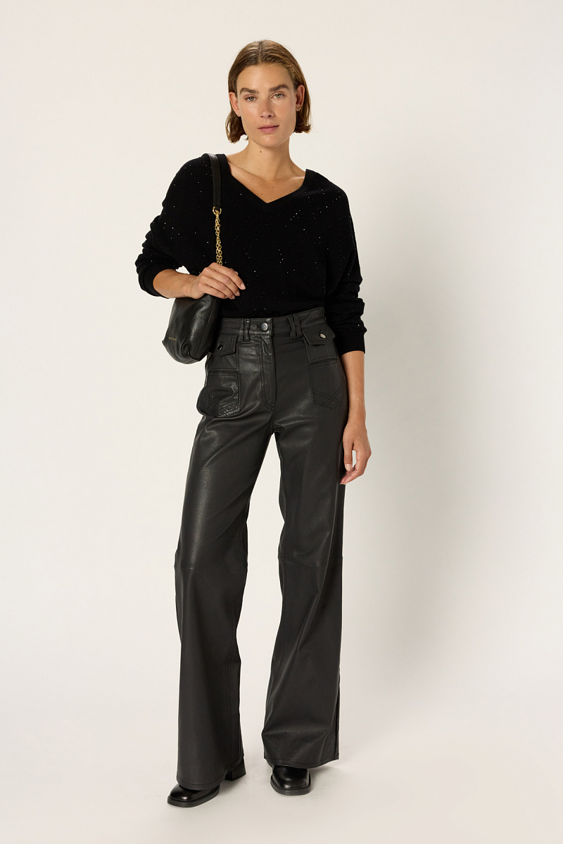 EDWIGE - Пуловер из 100% шерсти со стразами