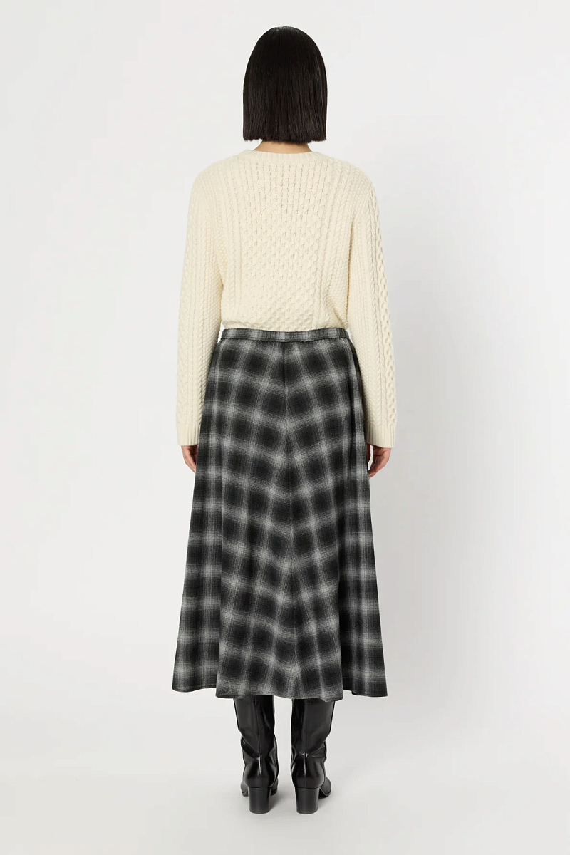 BASMA - Юбка длины миди в клетку