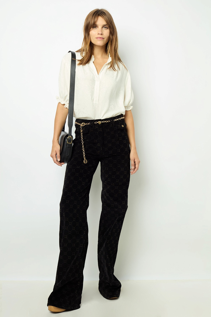 BEATRICE - Жаккардовая блуза с рюшами