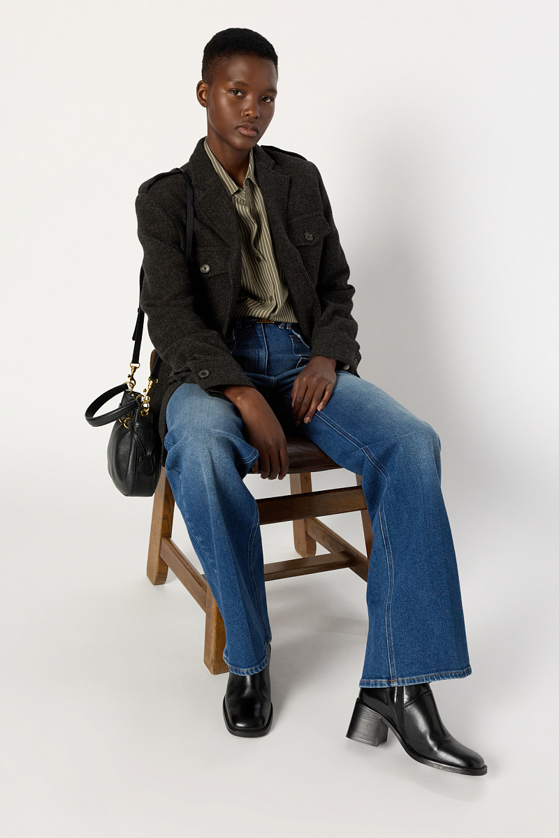 NADIRA - Полупальто с узором "елочка"