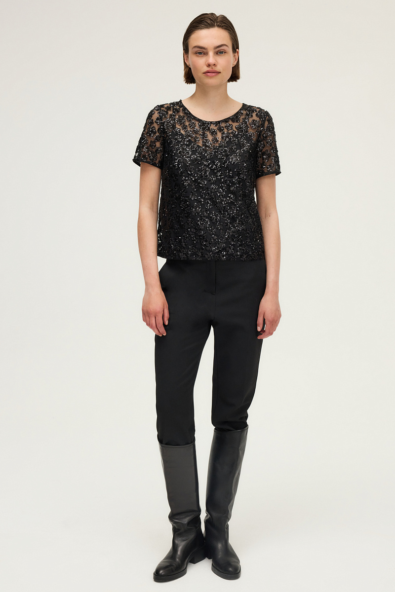 ALVY - Блуза с пайетками в виде цветов