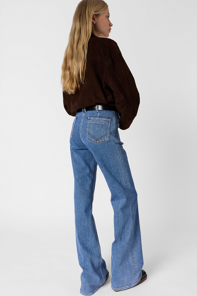ANNA - Расклешенные джинсы в тонкую полоску