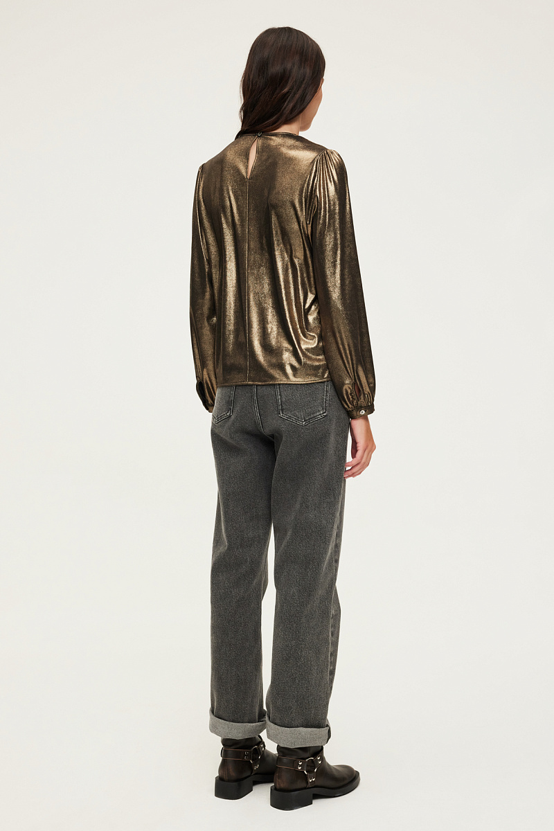 BELUMA — Мерцающая блуза из 100% хлопка с напылением