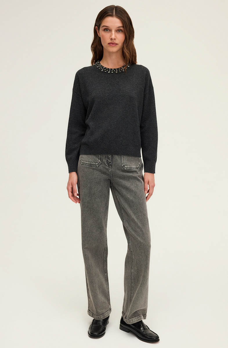 EDIA - Джемпер из 100% шерсти со стразами