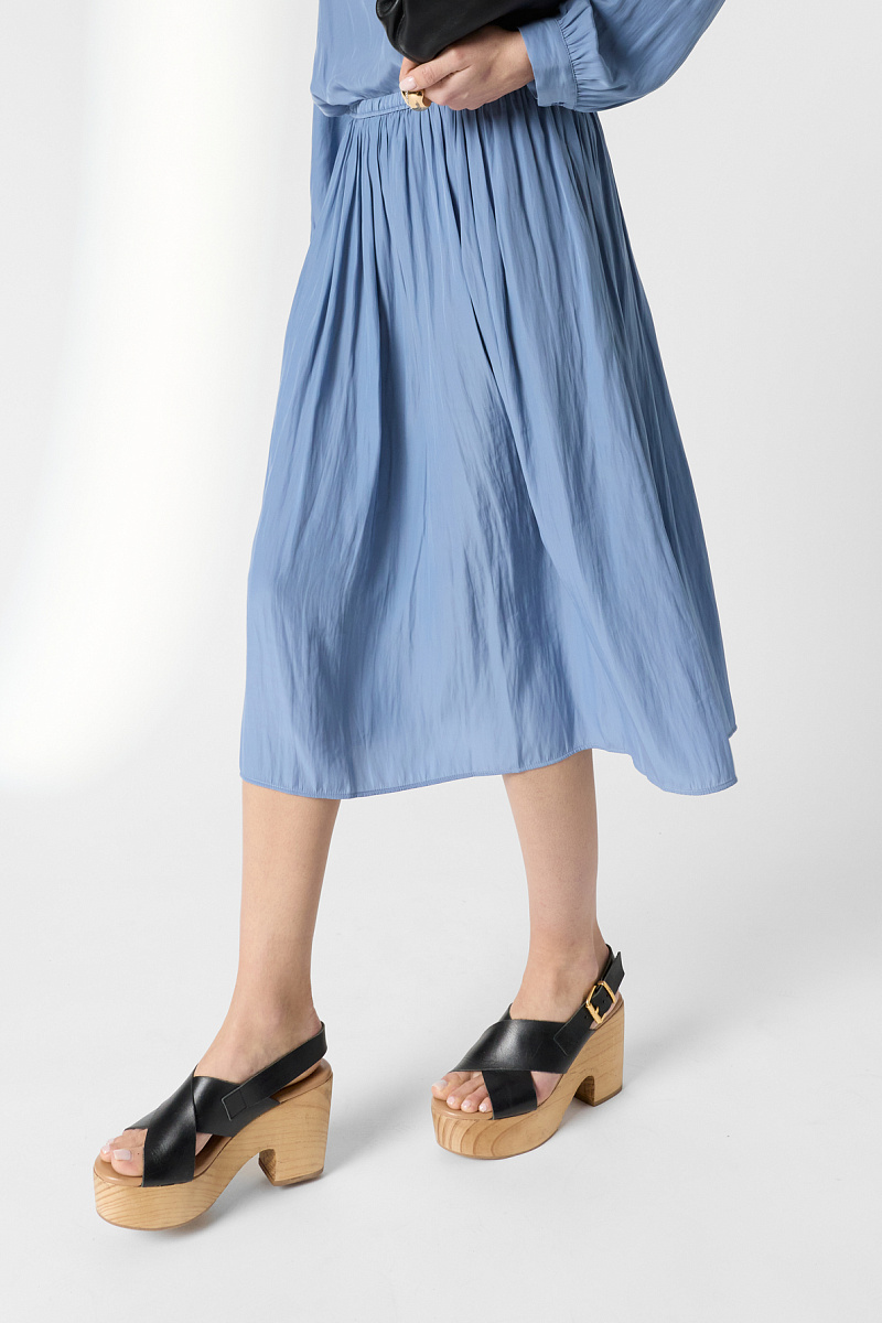 JULIAH - Голубая плиссированная юбка миди