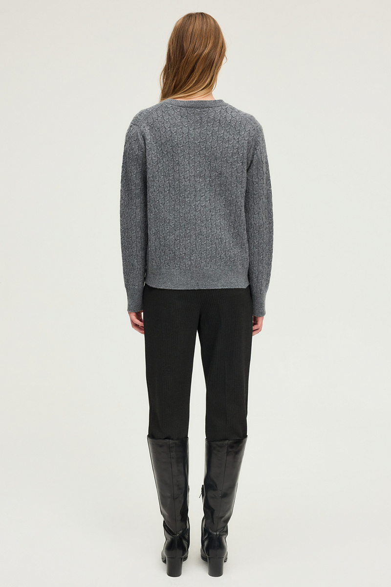 ELAN - Шерстяной кардиган косой вязки