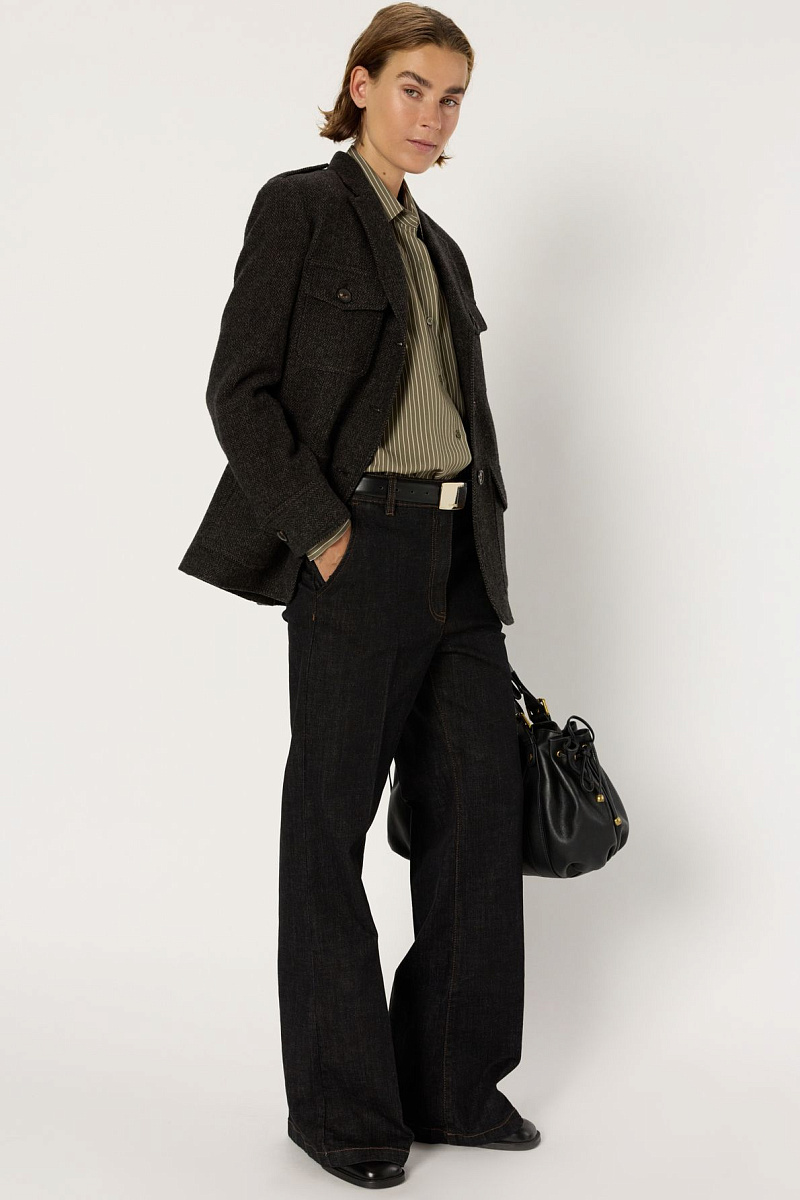 CALLY - Прямые джинсы с контрастной строчкой