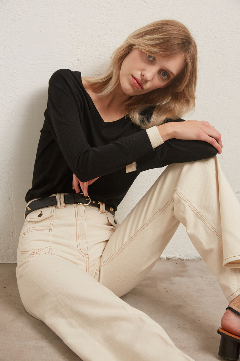 ANNA - Джинсы-клеш с высокой посадкой ANNA - Джинсы-клеш с высокой посадкой