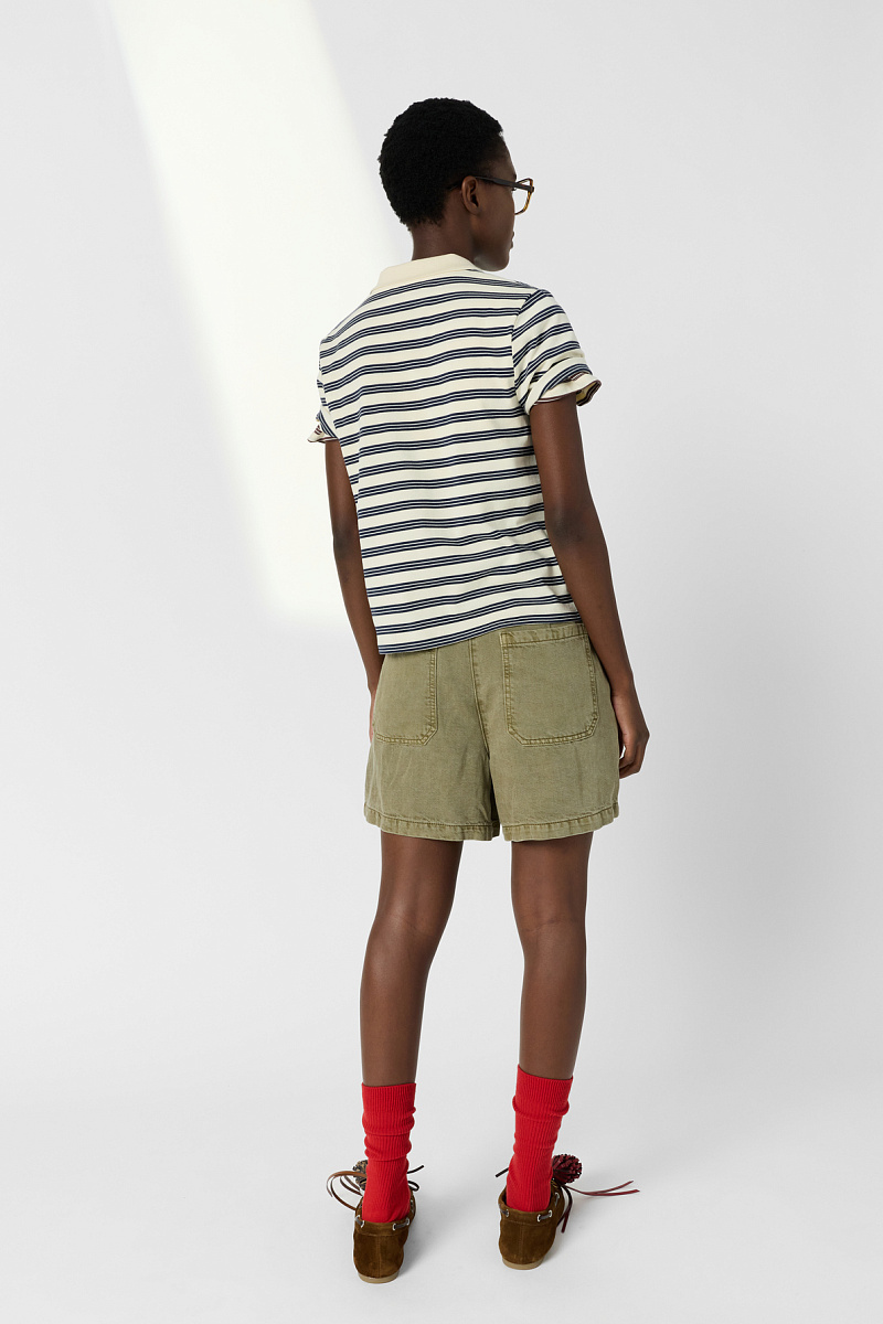 MARCIE - Рубашка-поло из хлопка в полоску