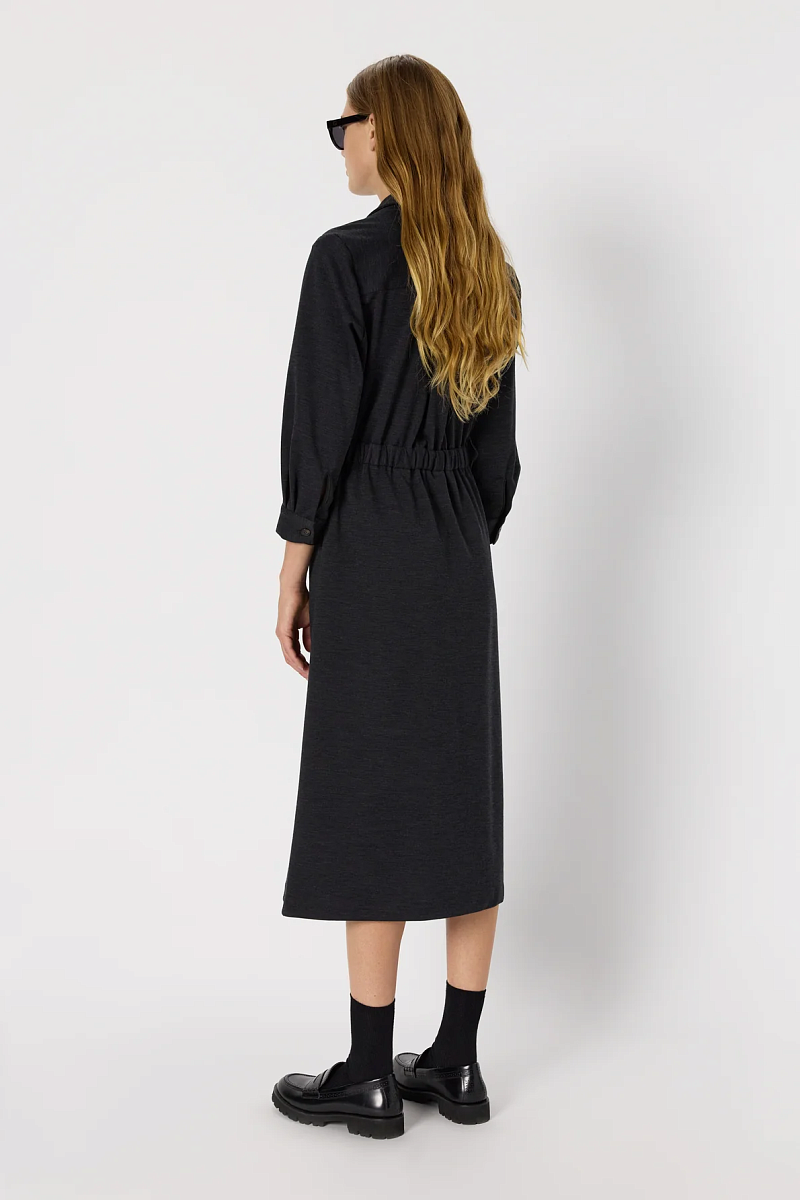 LUCIE - Длинное платье-рубашка из джерси