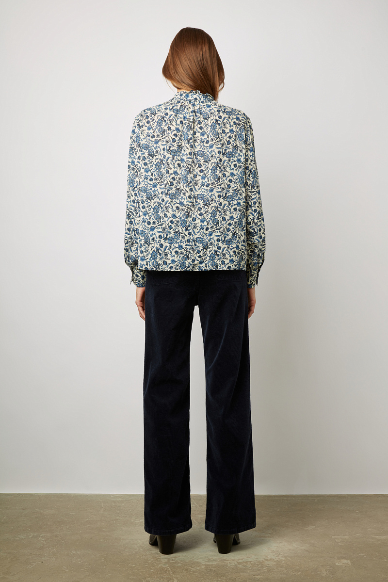 CECILE - Блуза с воротником-стойкой и цветочным принтом