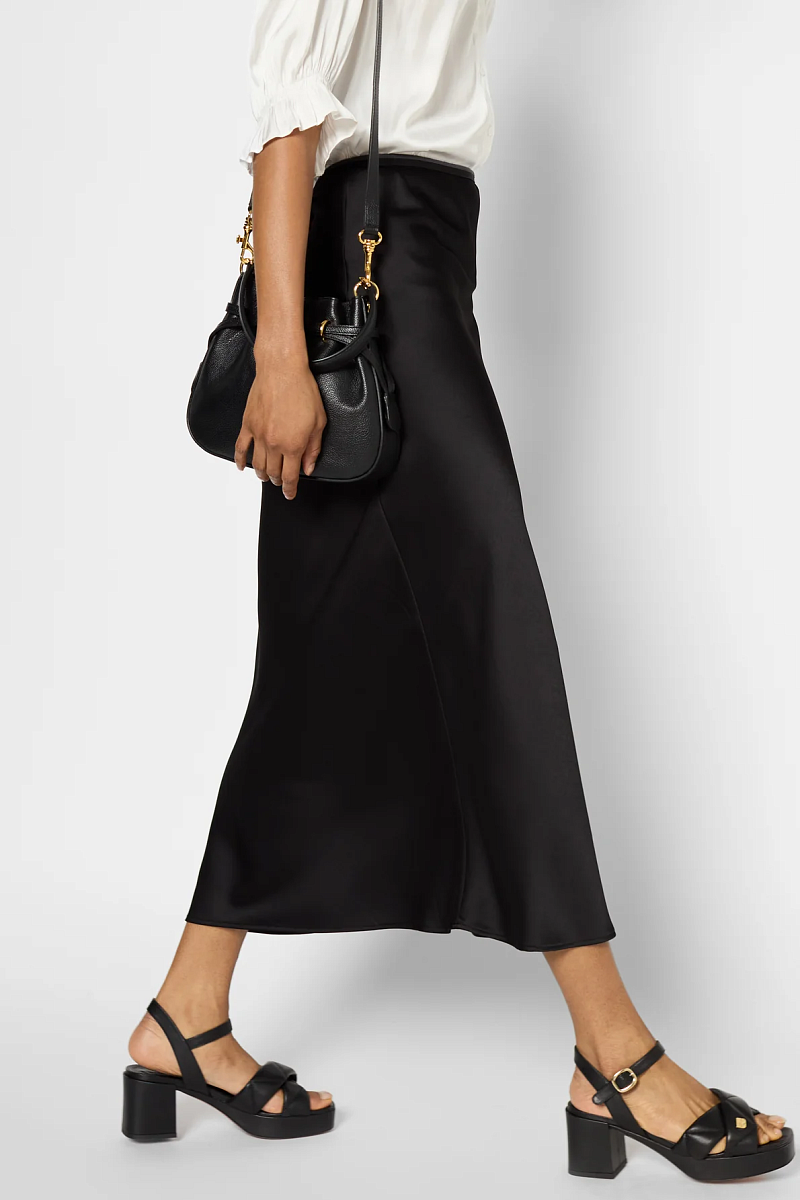 CLEMENCE - Юбка-миди из атласа