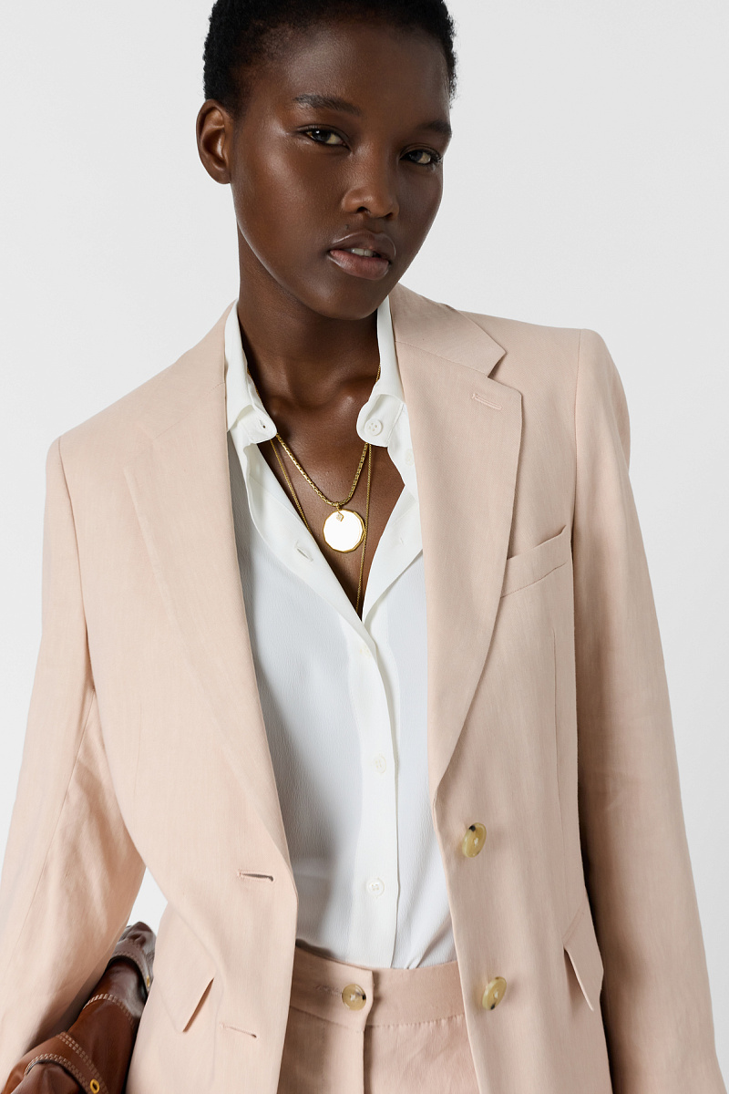 TAZIA - Жакет из смесового льна в пудрово-розовом оттенке