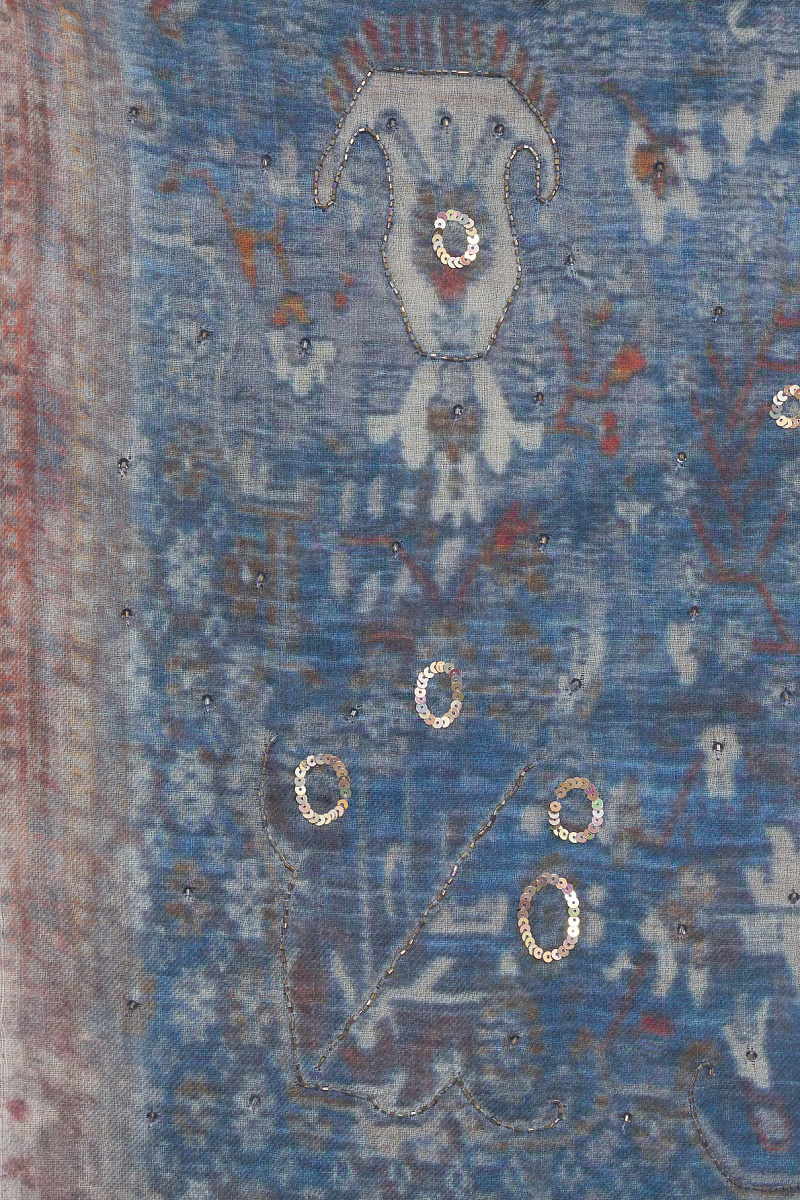 RACHELIA - Шарф с выцветшим эффектом и орнаментальным узором