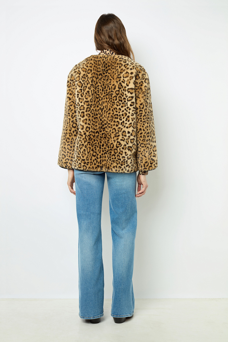 LAISSA - Укороченное пальто с леопардовым принтом