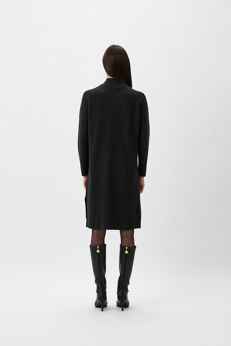 SHAINA - Платье-миди прямого кроя из шерсти