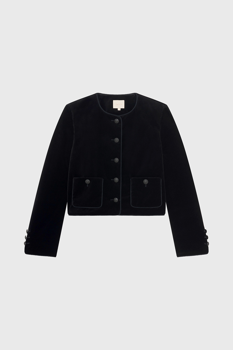 NOA - Укороченный бархатный жакет