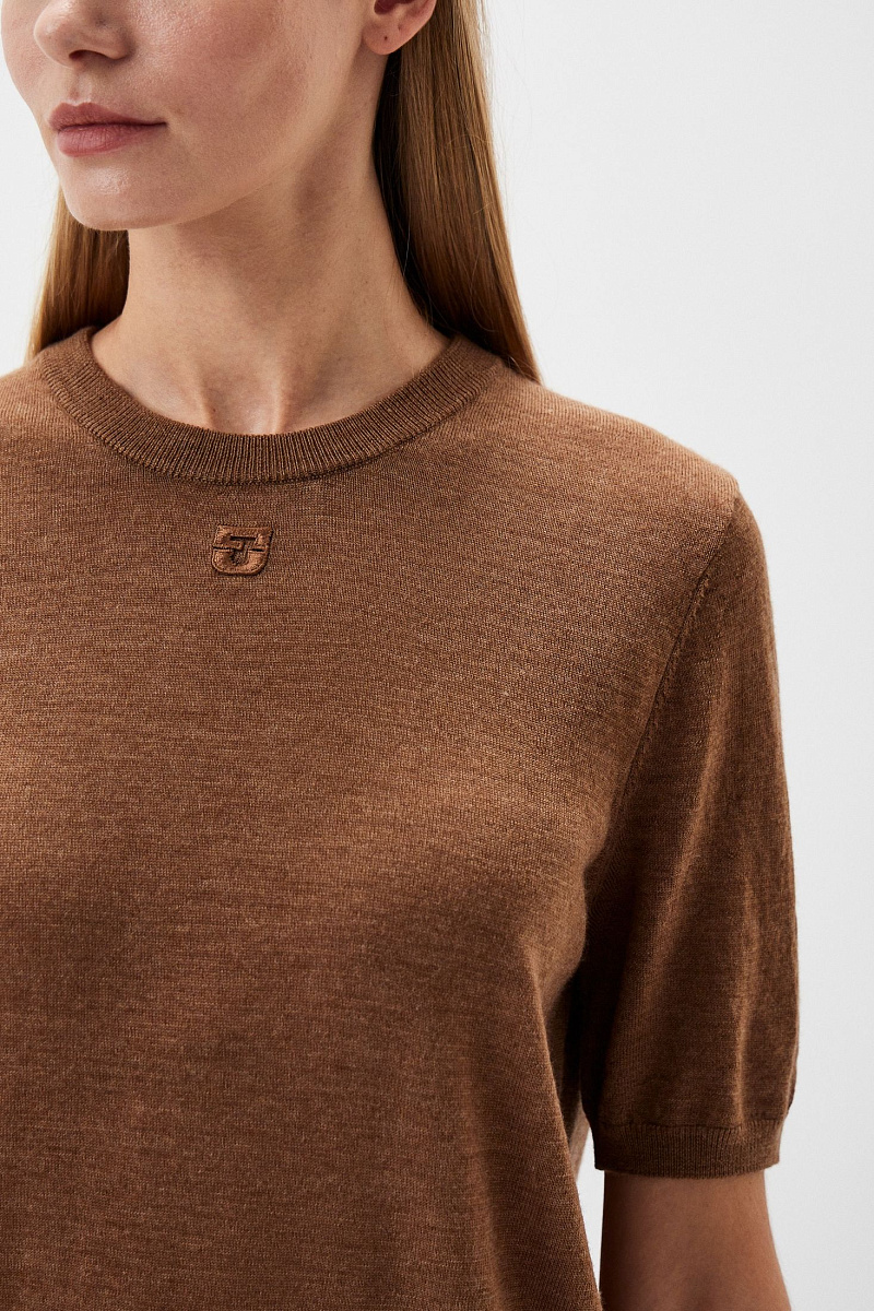 JASNA - Джемпер с короткими рукавами из тонкой шерсти