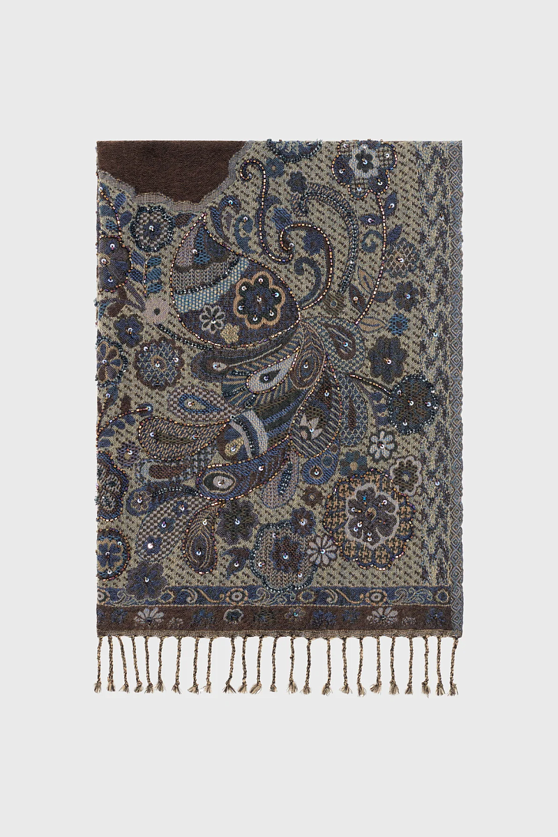 RIANNA - Шарф из 100% шерсти с восточными мотивами