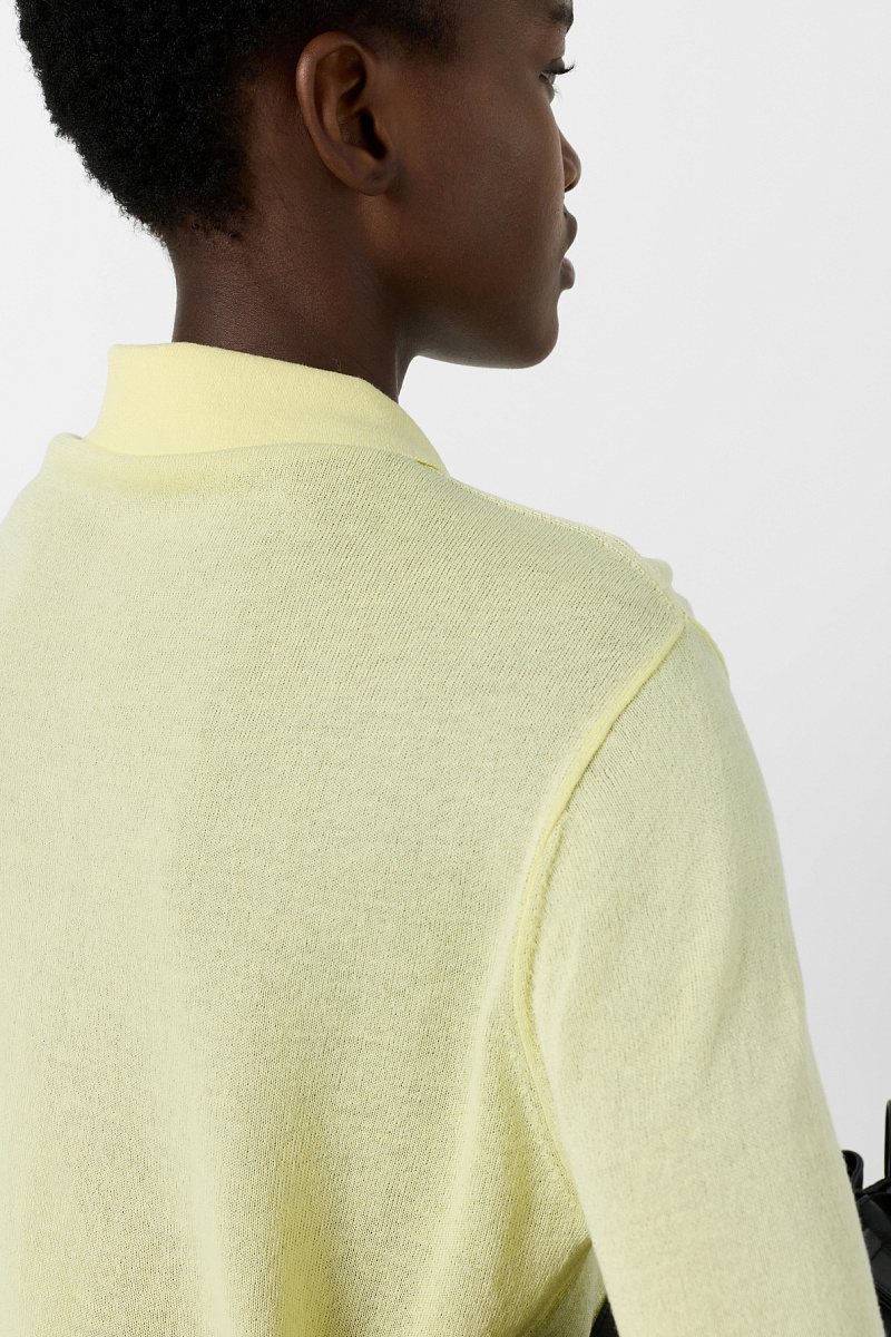 LAIKA - Желтая тонкая рубашка-поло из трикотажа