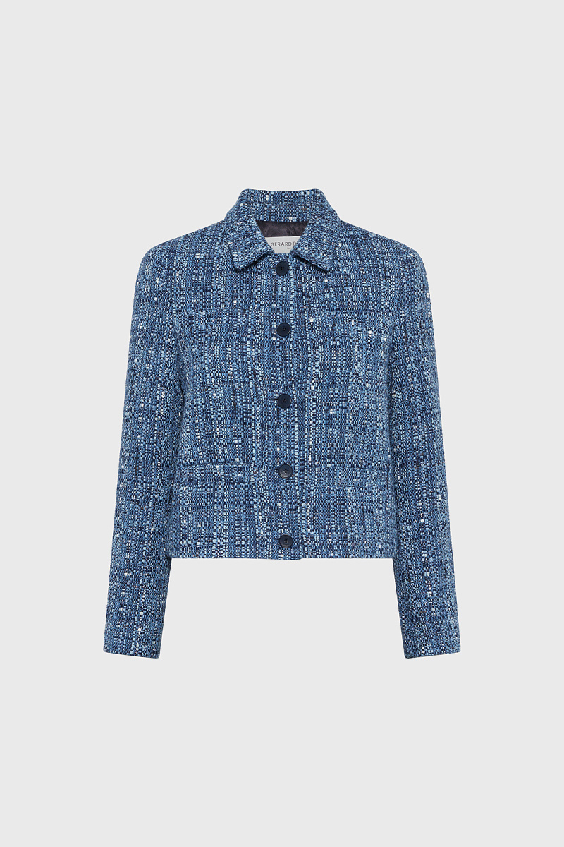 TAHLIA - Твидовый жакет с имитацией джинсовой ткани