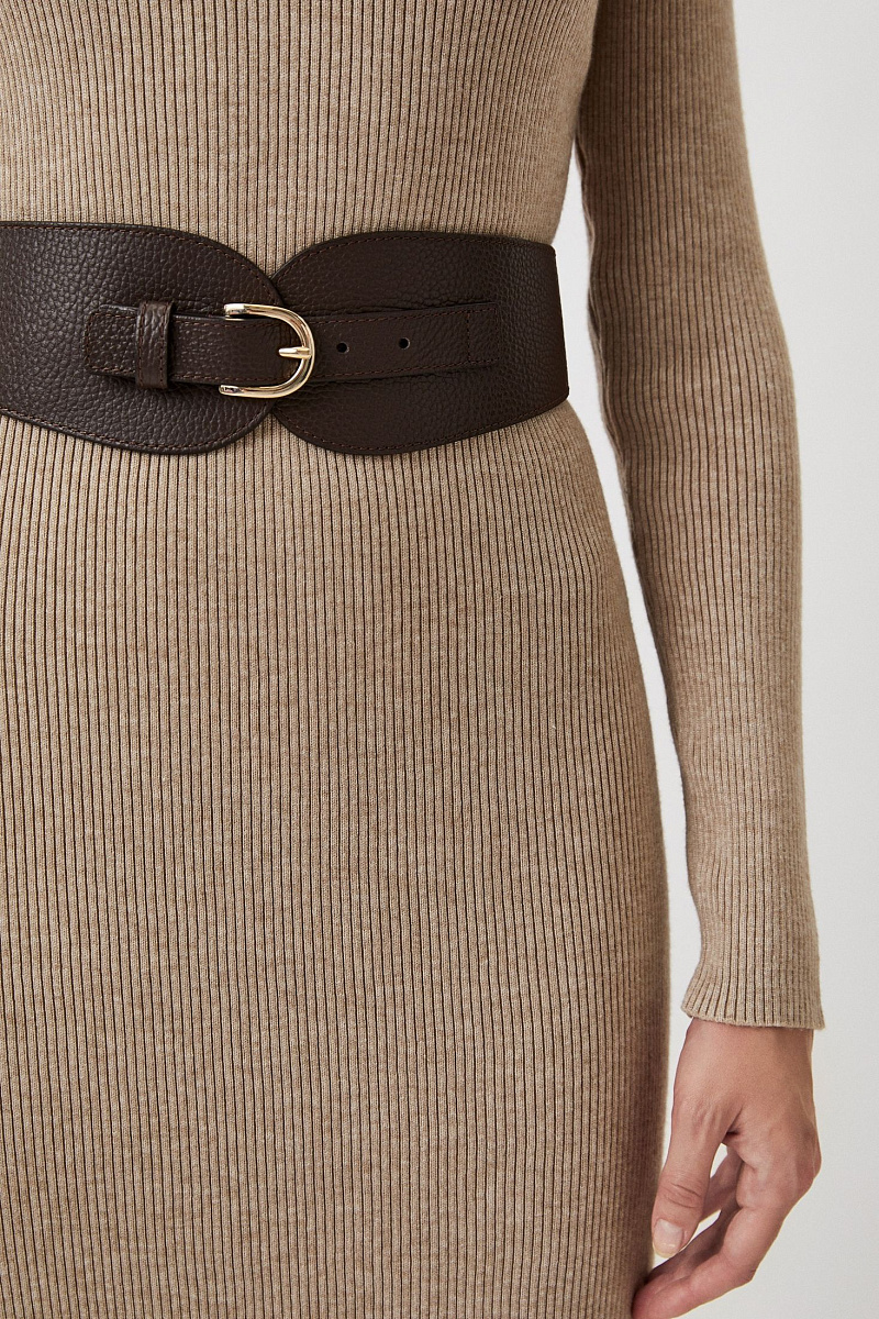 Широкий ремень из кожи