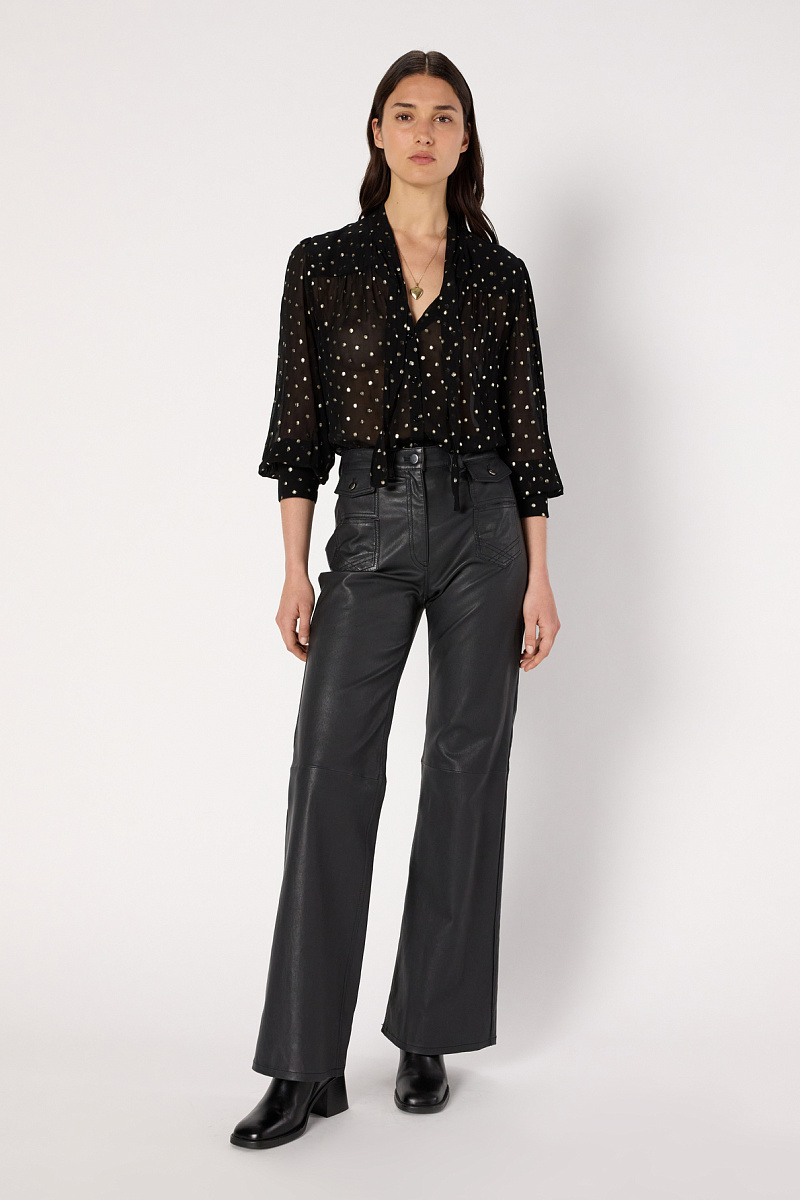 ANDREE - Струящаяся блуза в горошек