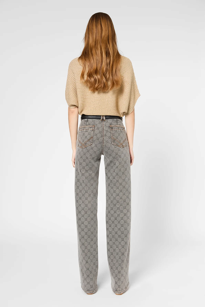 ANNA - Джинсы-клеш с монограммой