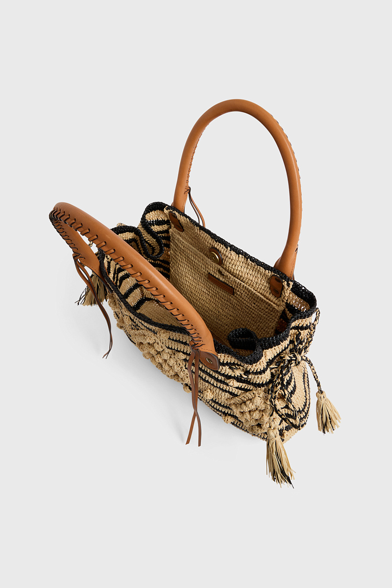 24GD RAPHIA - Сумка из рафии в полоску