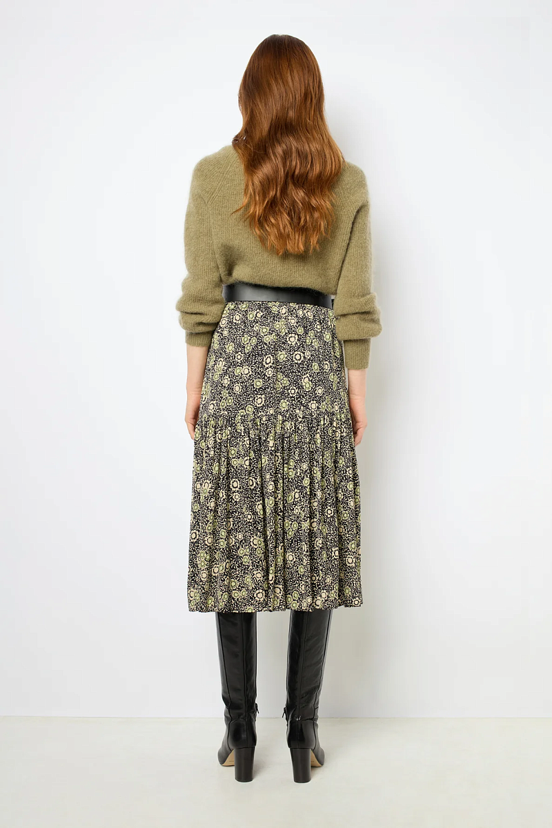 DAMYA - Юбка-миди с цветочным принтом